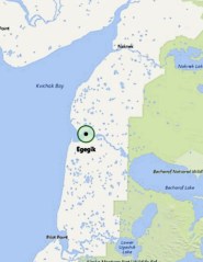 a map of Alaska's Kvichak Bay