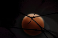 lunar eclipse with dark moon