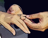 hands, wedding rings